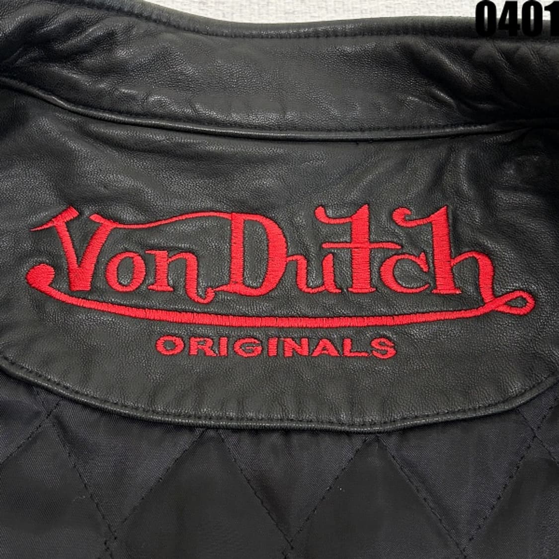 본디치(Von Dutch) 레더 라이더 자켓 100 0401 상품이미지5