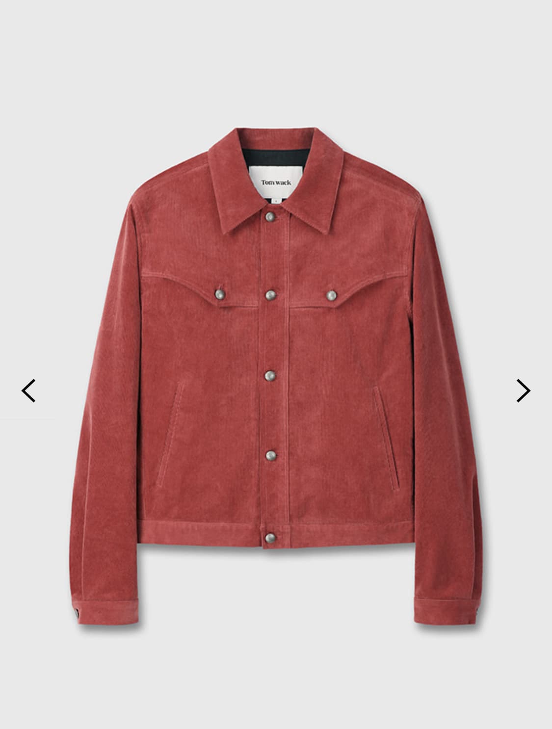 [L] 토니웩 워시드 코듀로이 웨스턴 트러커 자켓 레드 상품이미지1