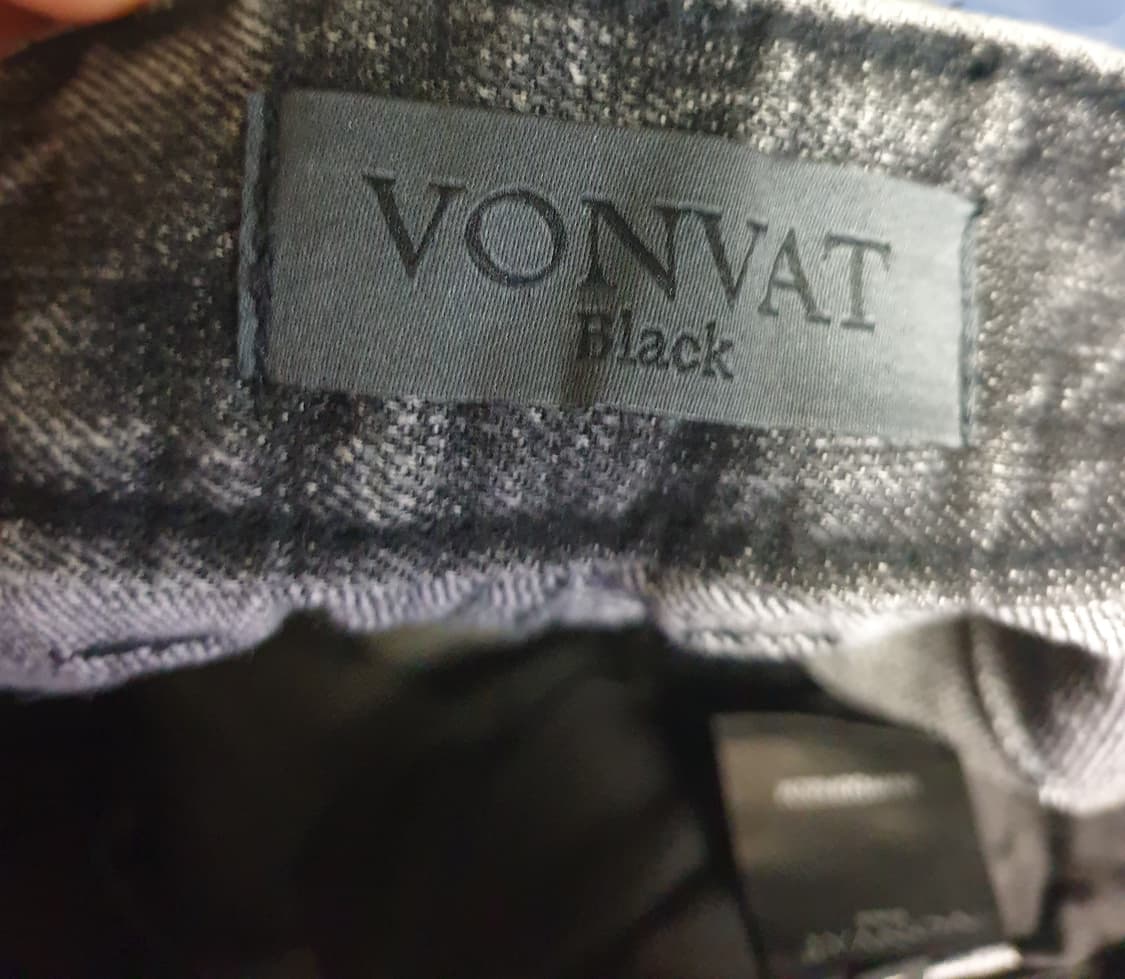 VONVAT 유틸리티 빈티지 카고 혜비 와이드 데님팬츠 흑청 (2사이즈) 상품이미지6