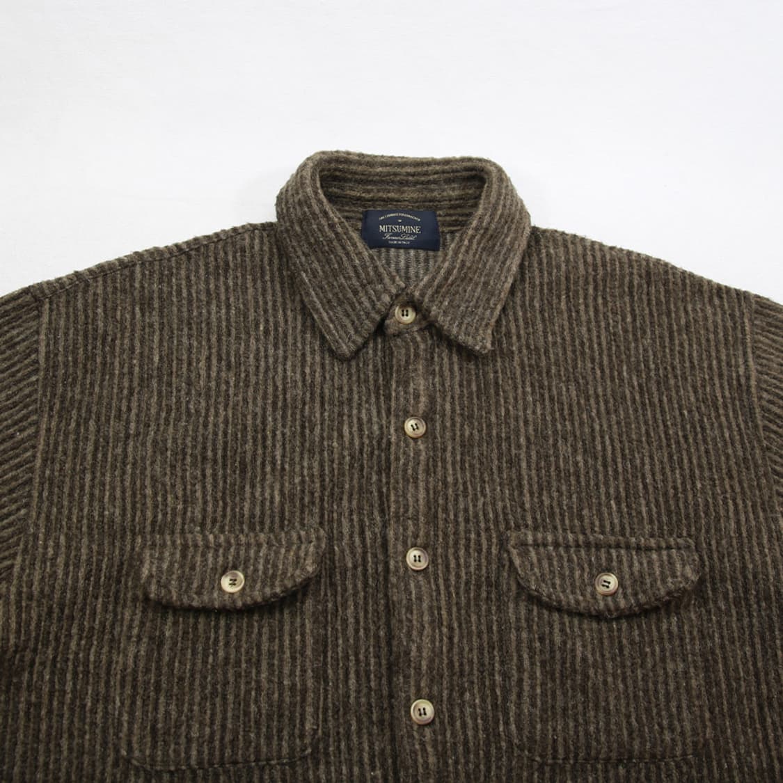(착용컷) MITSUMINE 모직 셔츠 (남성용 L) 상품이미지5