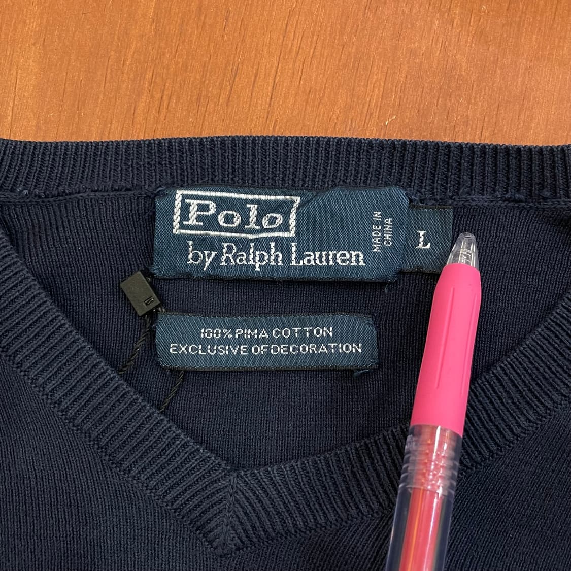 (L) POLO 폴로 랄프로렌 피마코튼 브이넥 니트  상품이미지7