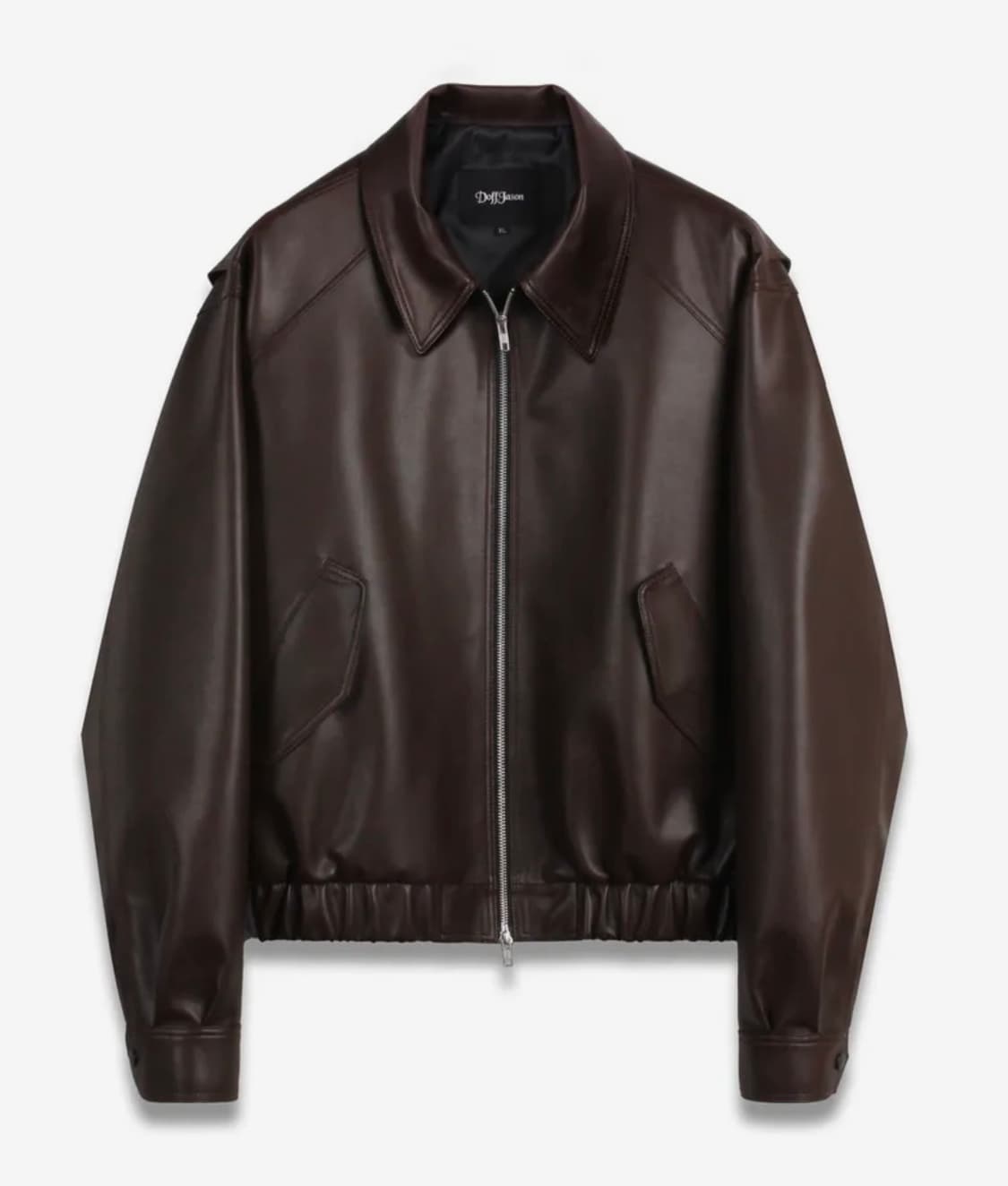 도프제이슨 비건레더 보머 자켓 브라운 L 상품이미지8