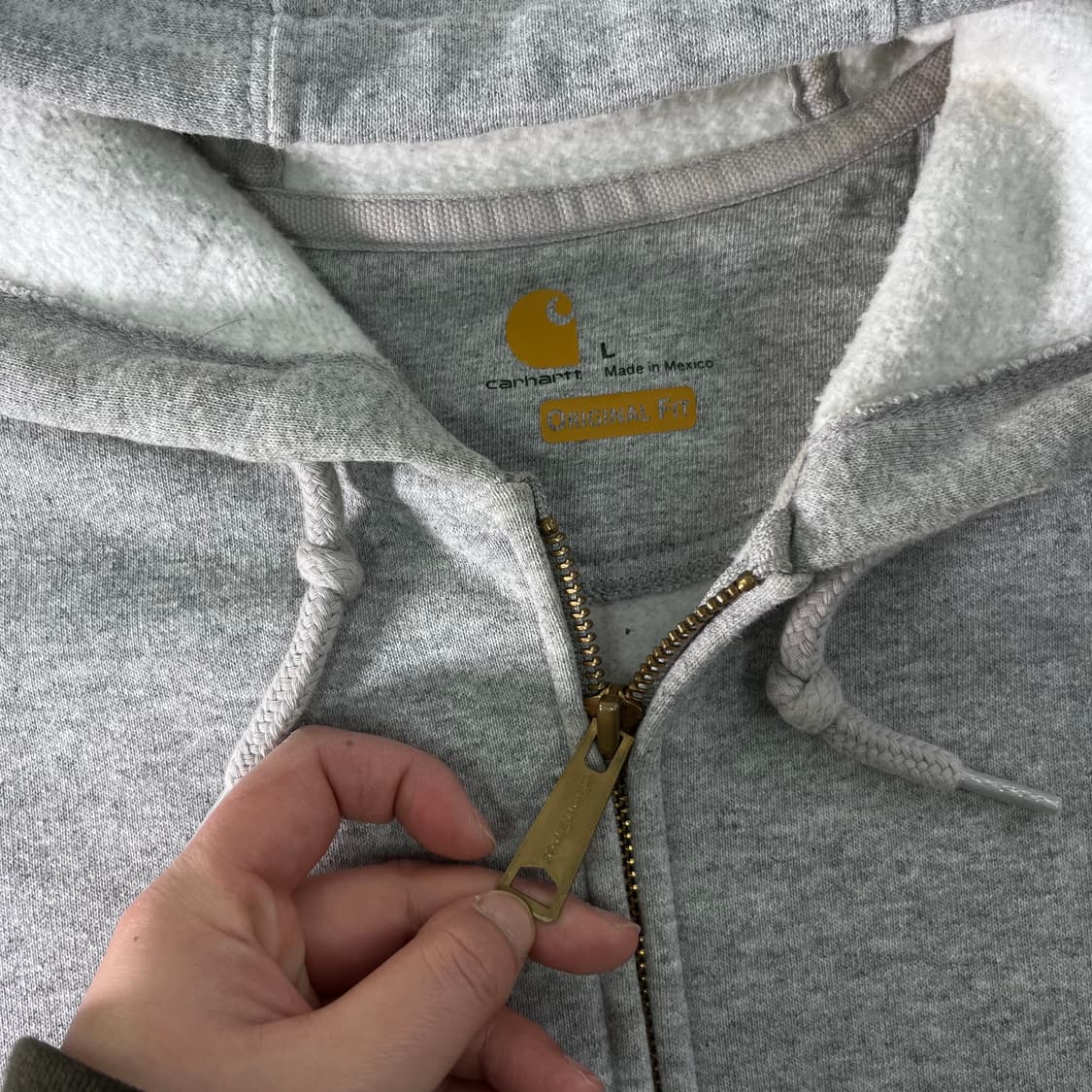 105 칼하트 그레이 후드집업 상품이미지2