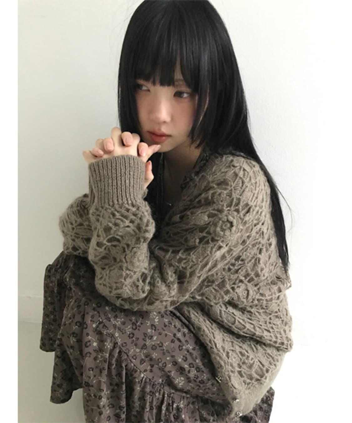 Mori Knit Sliver Button Cardigan 상품이미지1