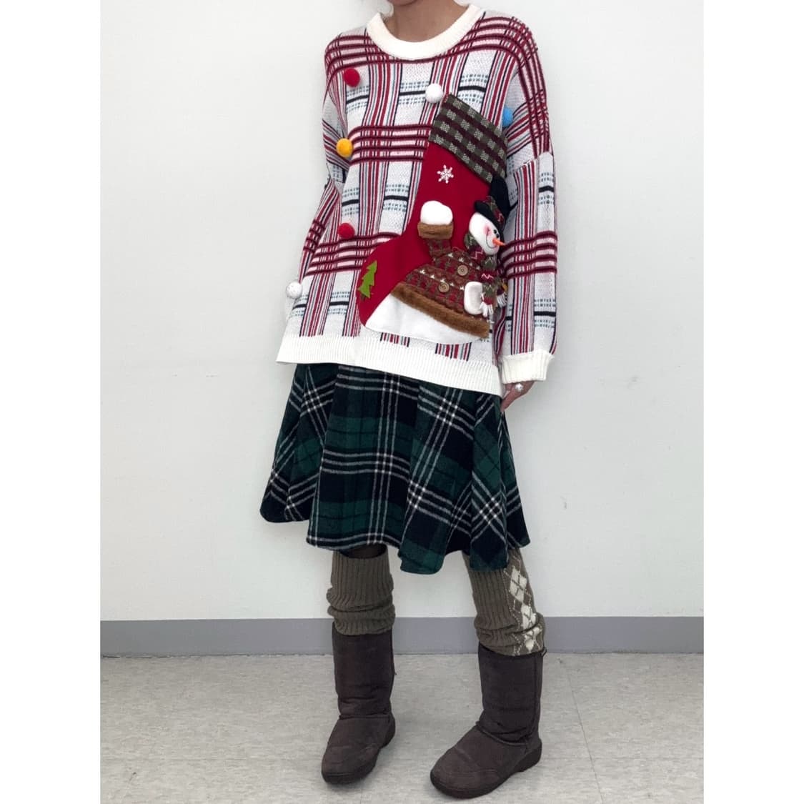빈티지 크리스마스 니트 스웨터 상품이미지2