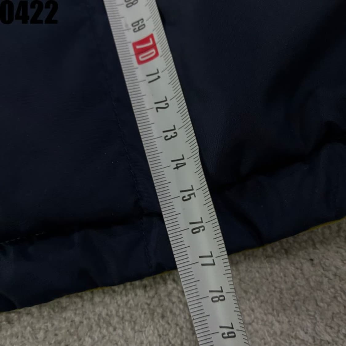 나이키 네이비/옐로우 컬러 퀄팅 패딩 자켓 100 상품이미지6