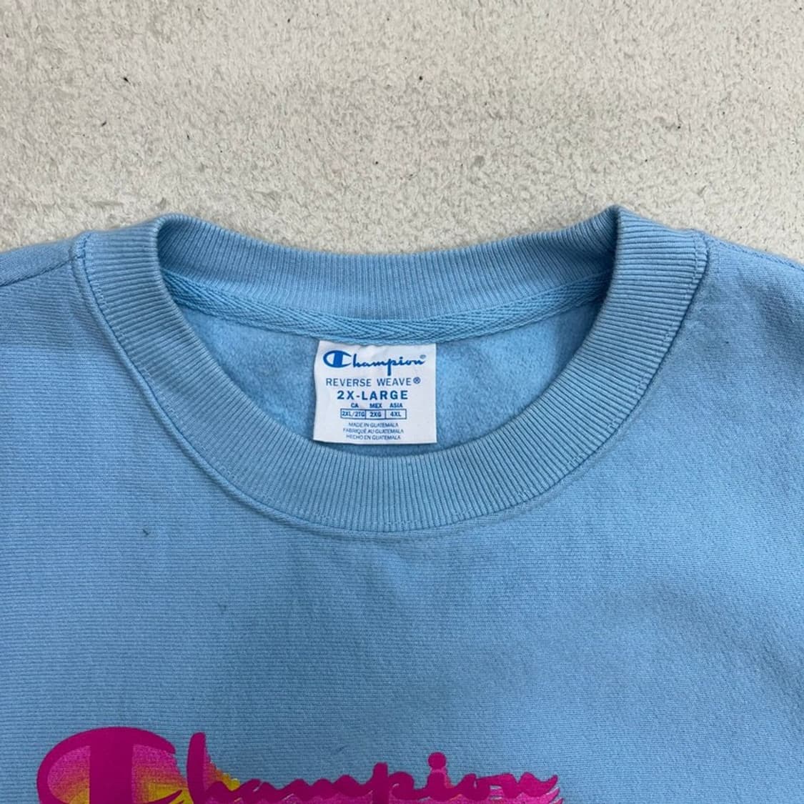 챔피온 리버스위브 스웻셔츠 스카이블루 2XL 상품이미지4