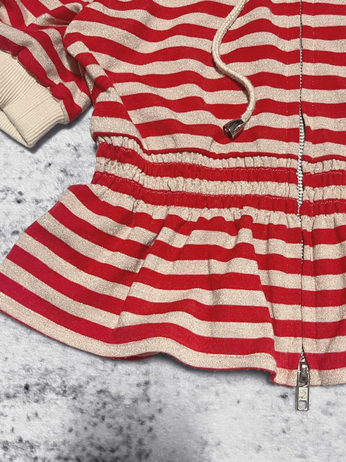 (Body Line) glitter crop hood  상품이미지3