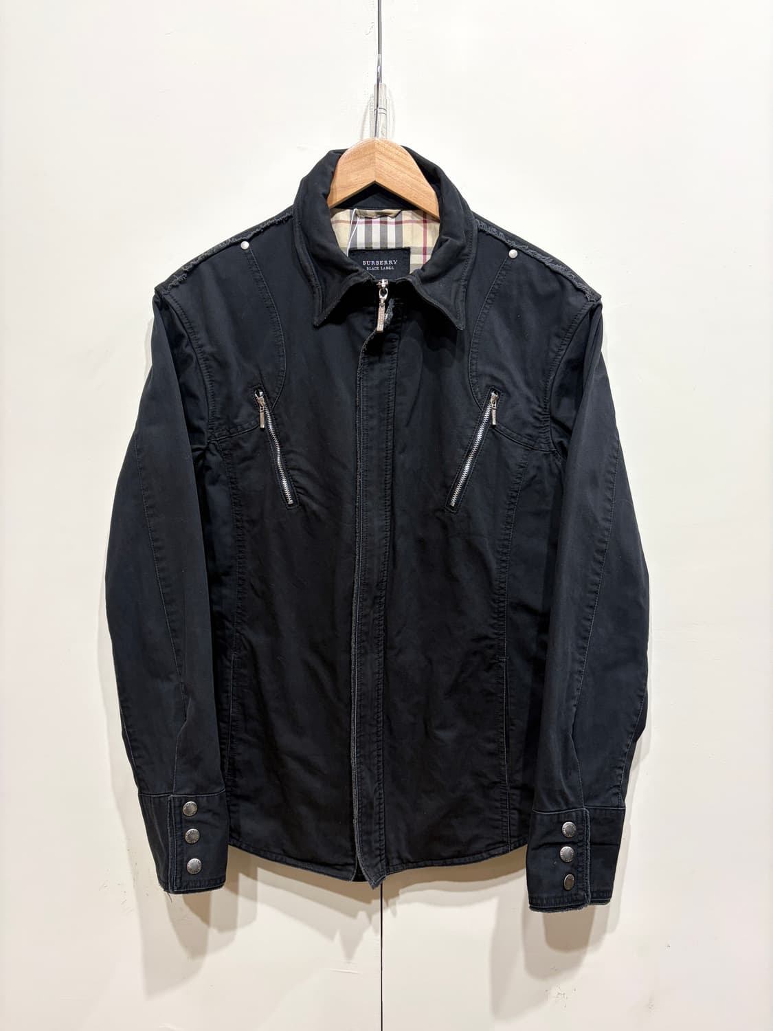 버버리 블랙라벨 멀티 지퍼 바이커 자켓 상품이미지1