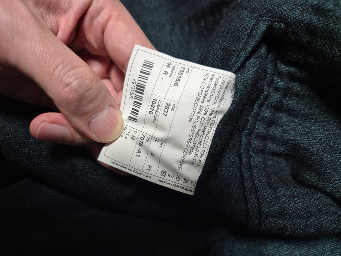 루비암 다크그린 울코튼 자켓 size 100 상품이미지5