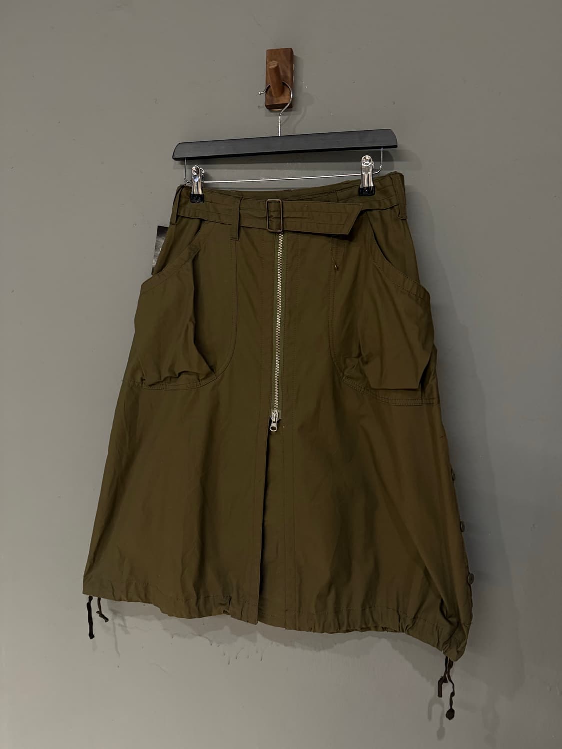 2-way zipper point pocket midi skirt 상품이미지5
