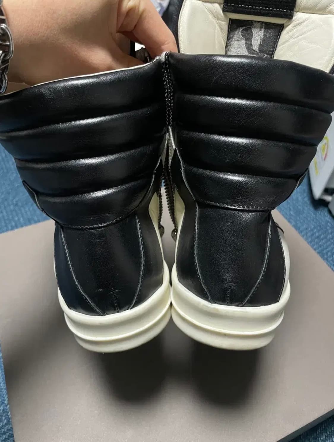 [43] 릭오웬스 지오바스켓 밀크/블랙 상품이미지6