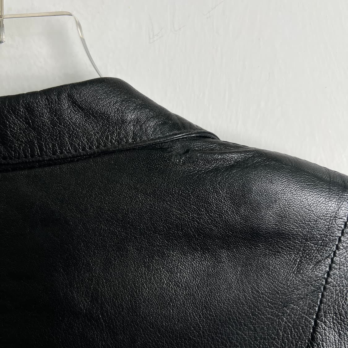 VTG 빈티지 블랙 레더 블레이저 자켓 상품이미지8