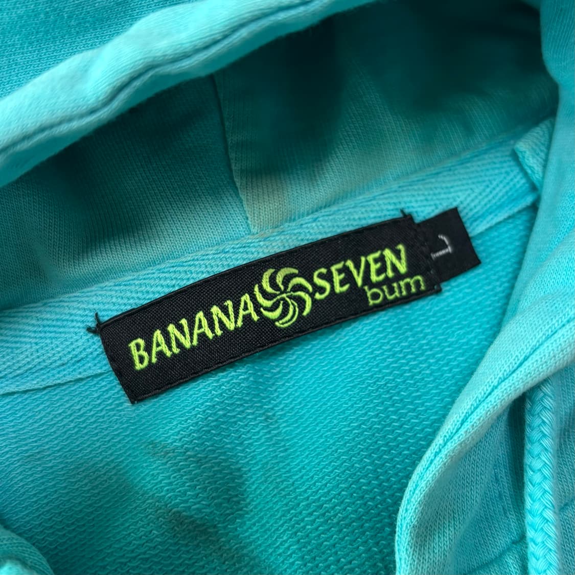 바나나세븐 글리터 로고 민트 후드 집업 상품이미지4