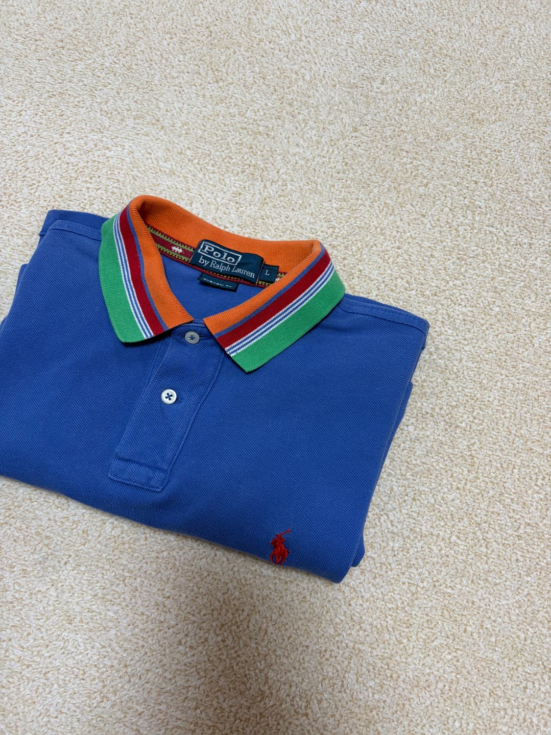 L) 폴로 랄프로렌 반팔 카라티 pk티 블루 상품이미지1