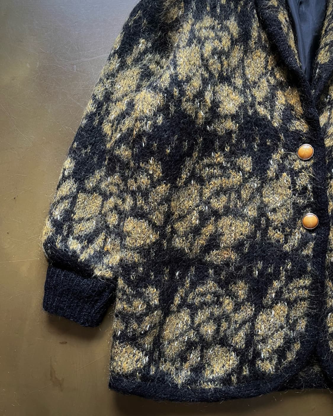 1980s Allen a pieo Mohair Rose Cardigan 상품이미지6
