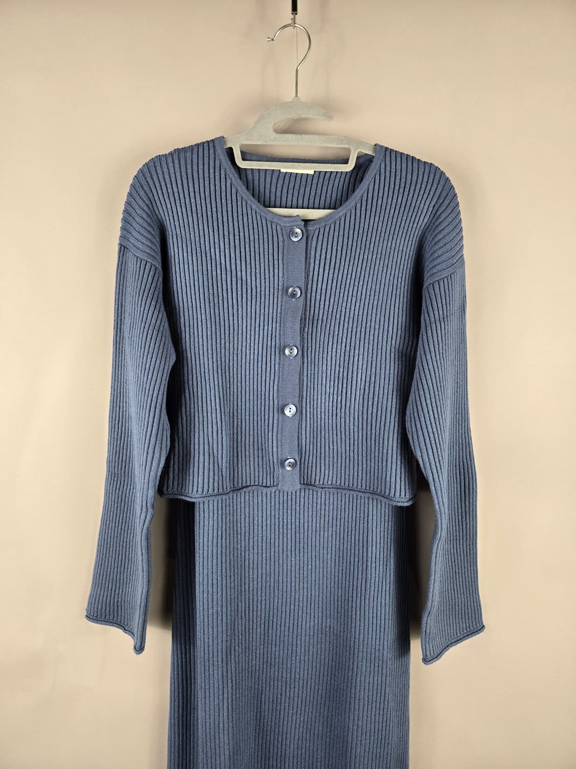 [무료배송]GU 지유 L 니트 롱 원피스 가디건 세트 셋업 유니클로 상품이미지2