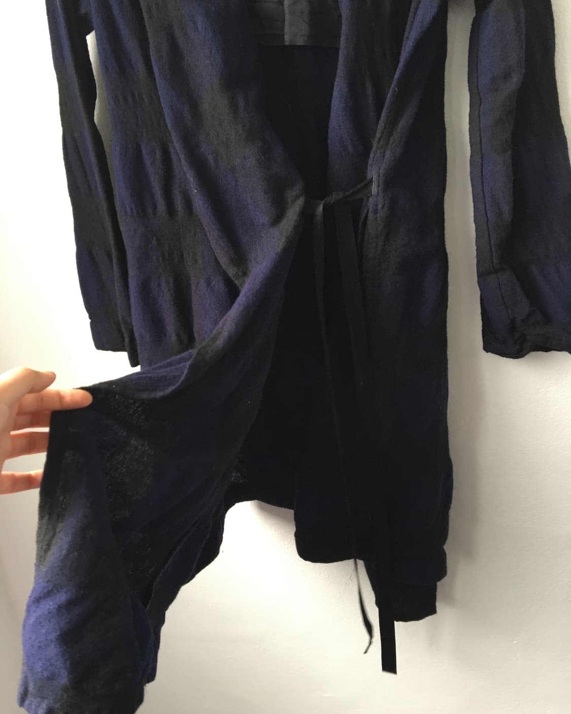 pas de calais check pattern woolen drape 상품이미지5