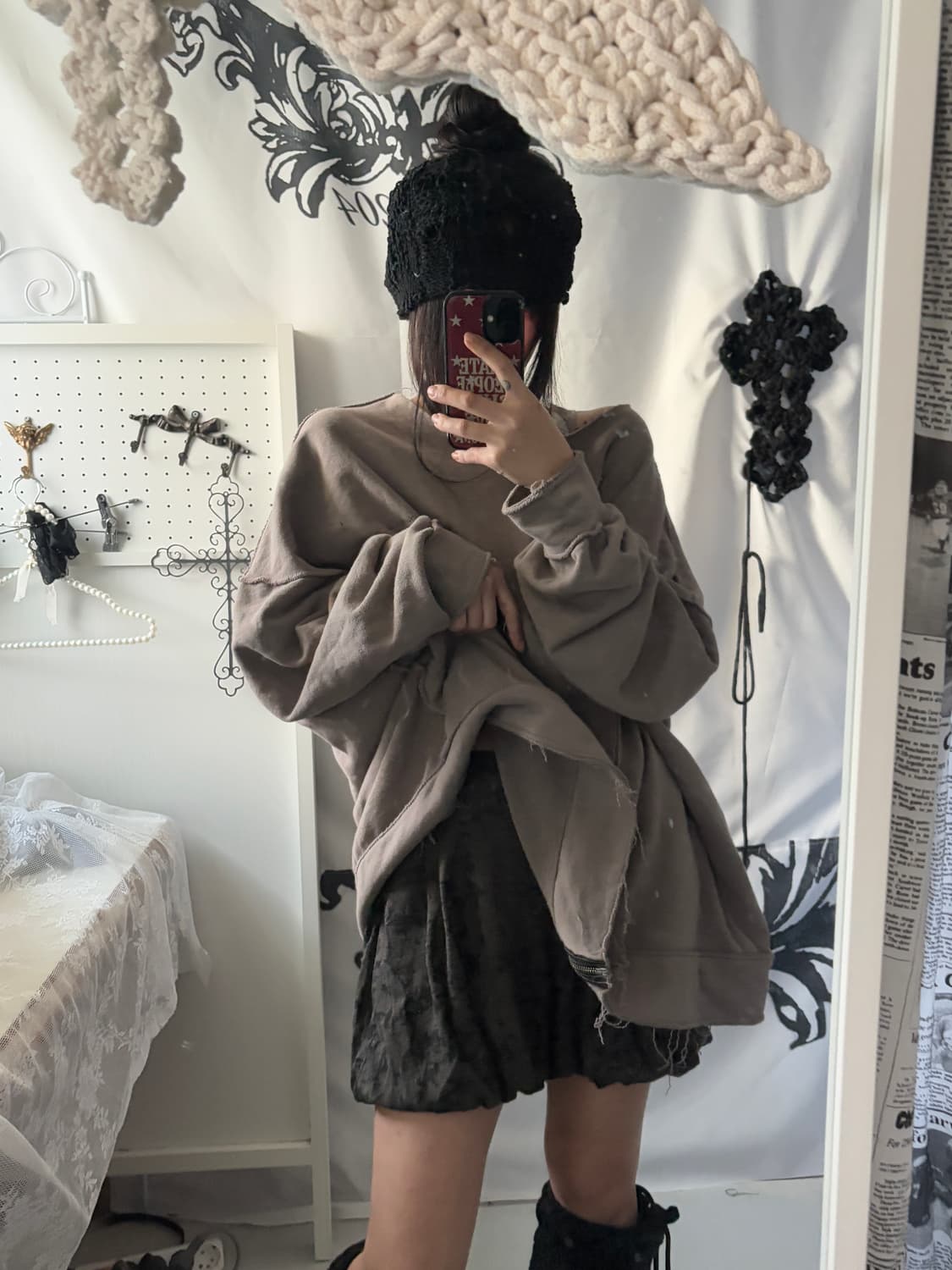 • Dark Brown Banded Waist Balloon shorts 상품이미지1