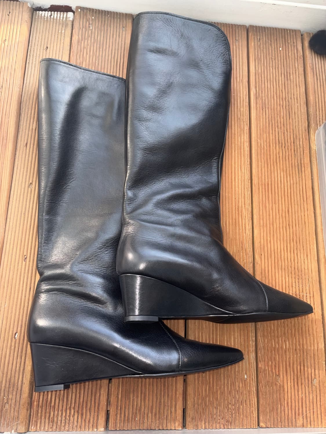 Curved Wedge Leather boots (쓰리투에이티) 상품이미지7