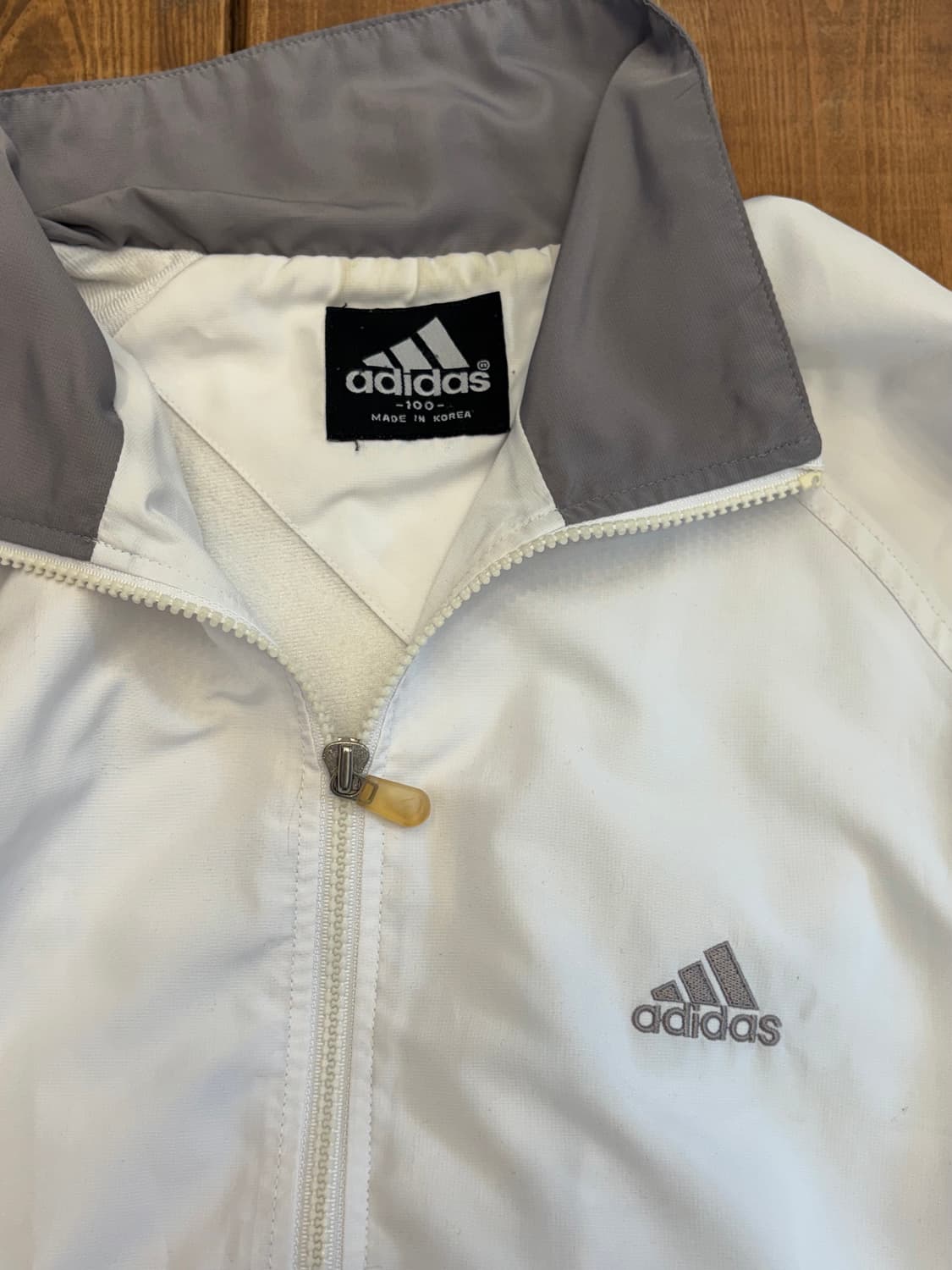 아디다스 화이트 실버 바람막이 상품이미지5