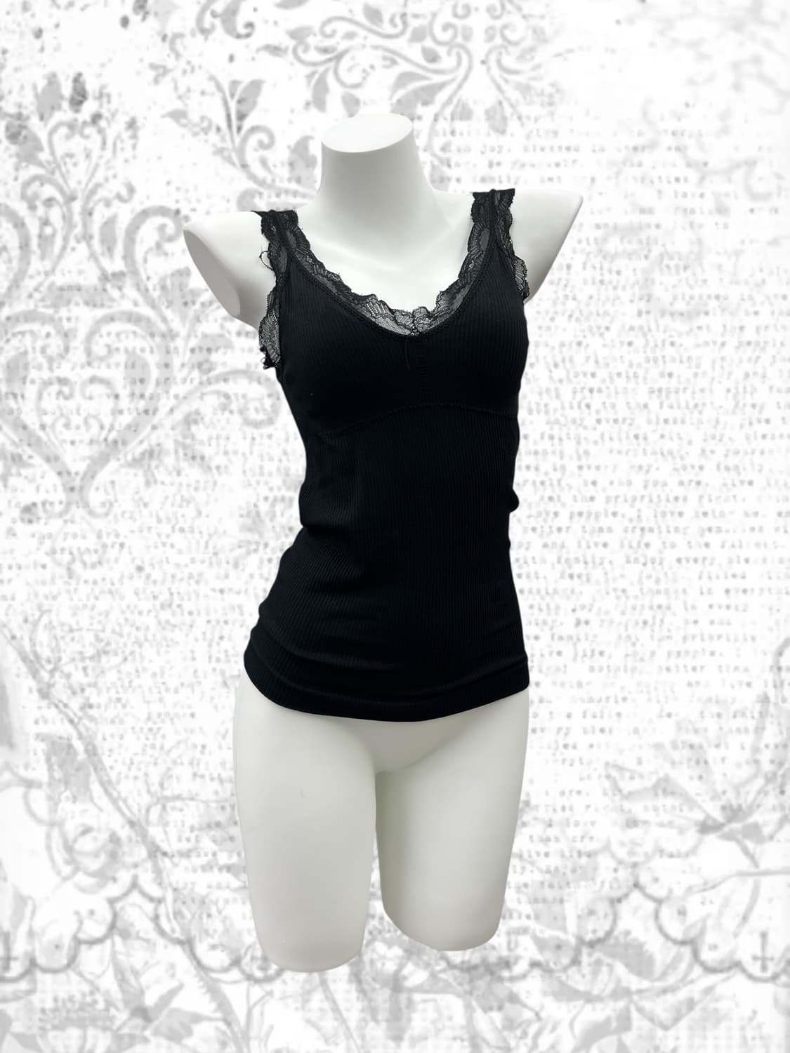 black lace sleeveless 상품이미지3