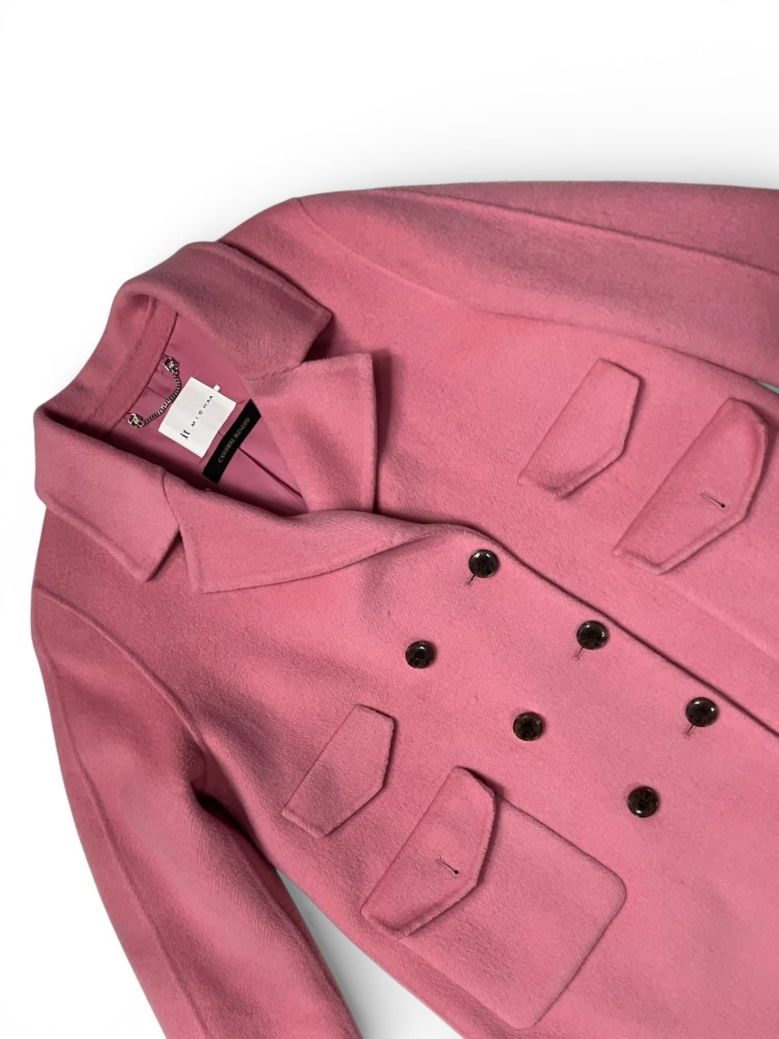 잇미샤 캐시비어 혼방 더블 버튼 롱 코트 S 상품이미지4