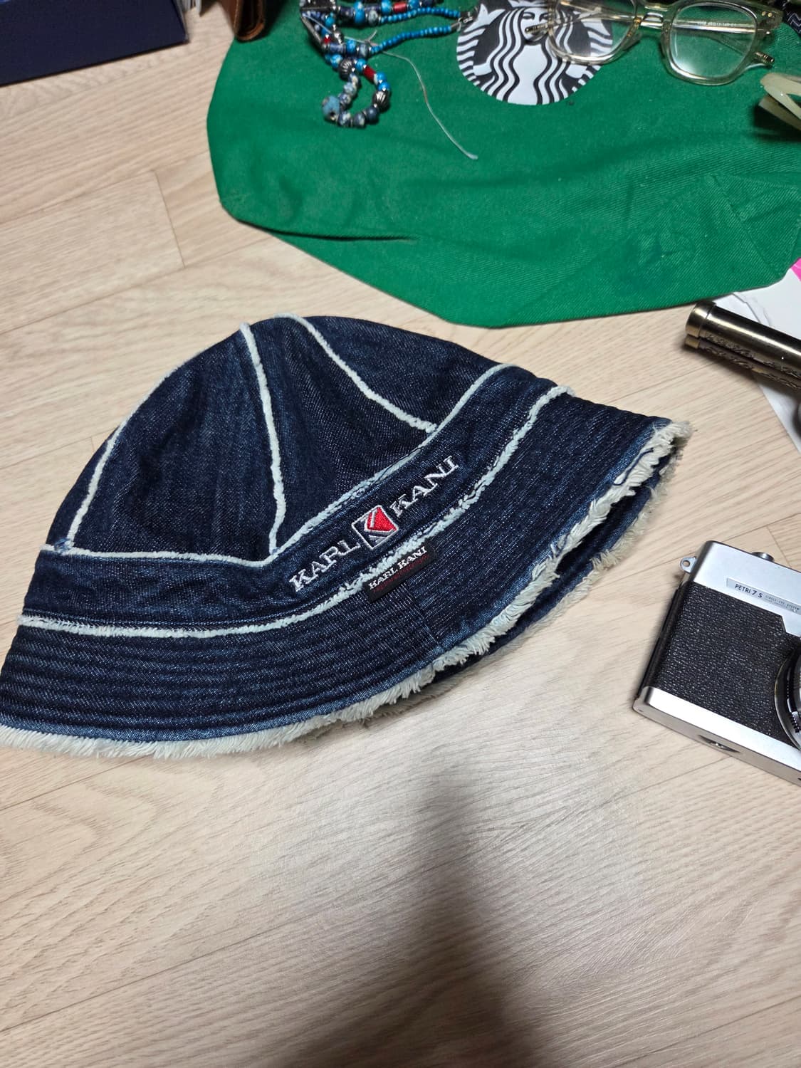 KARL KANI 데님 청 버킷햇 모자  상품이미지1