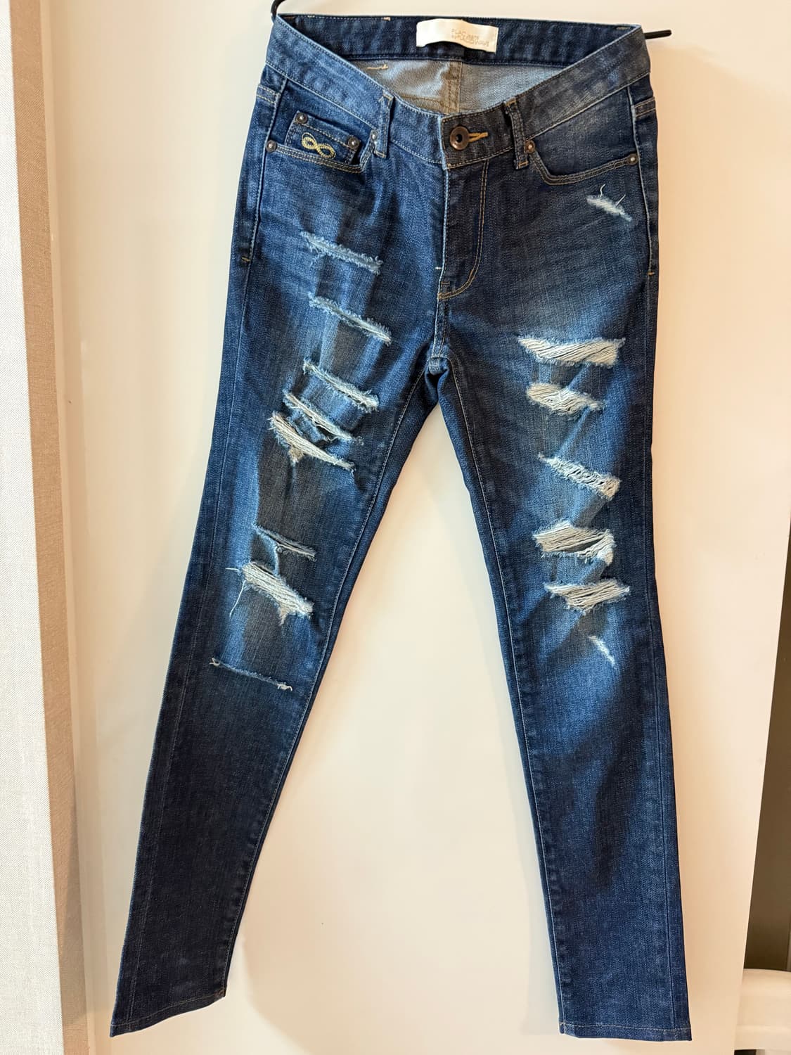 플랙진 데미지 워싱 여성청바지 25 상품이미지1