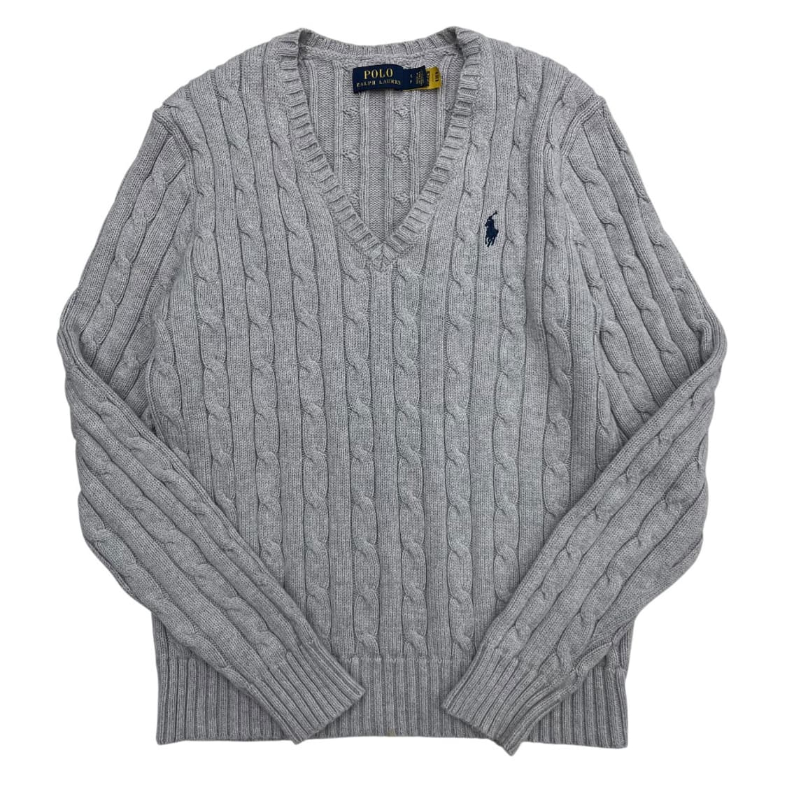 폴로 랄프로렌 네이비포니 그레이 꽈배기 브이니트 S 상품이미지2