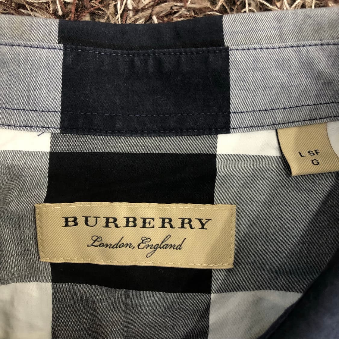 버버리 체크 코튼 셔츠 상품이미지4