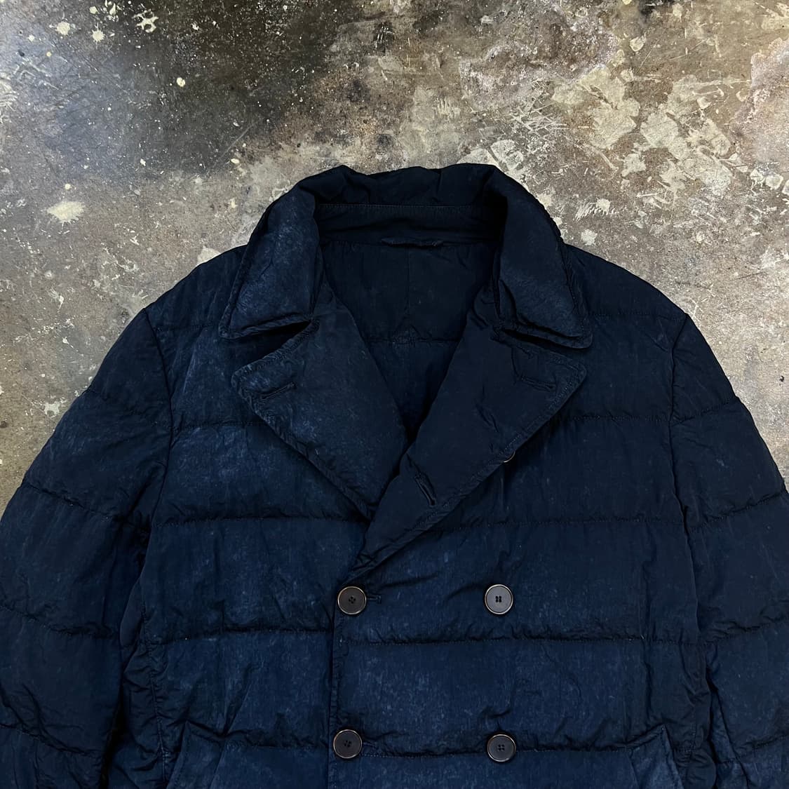 100) 헤보 hevo 가먼트다잉 덕다운 패딩 코트 자켓 메이드인 이태리 상품이미지2