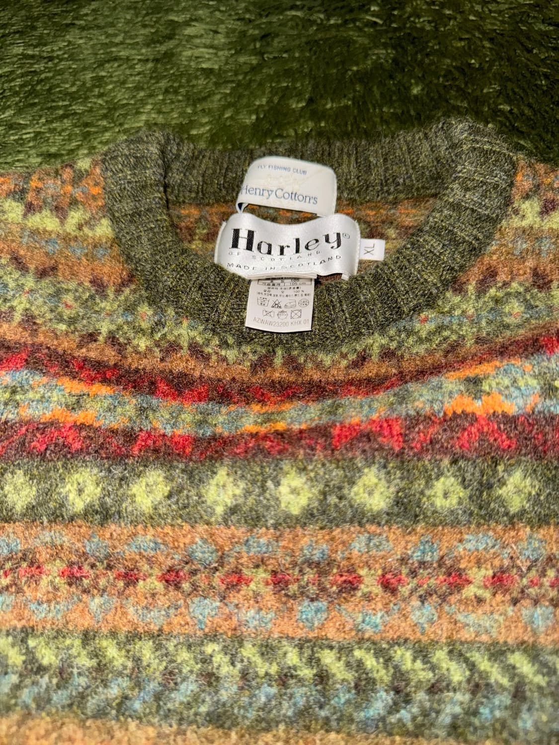 할리 오브 스코틀랜드 헨리 코튼 별주 페어 아일 심리스 니트 상품이미지4
