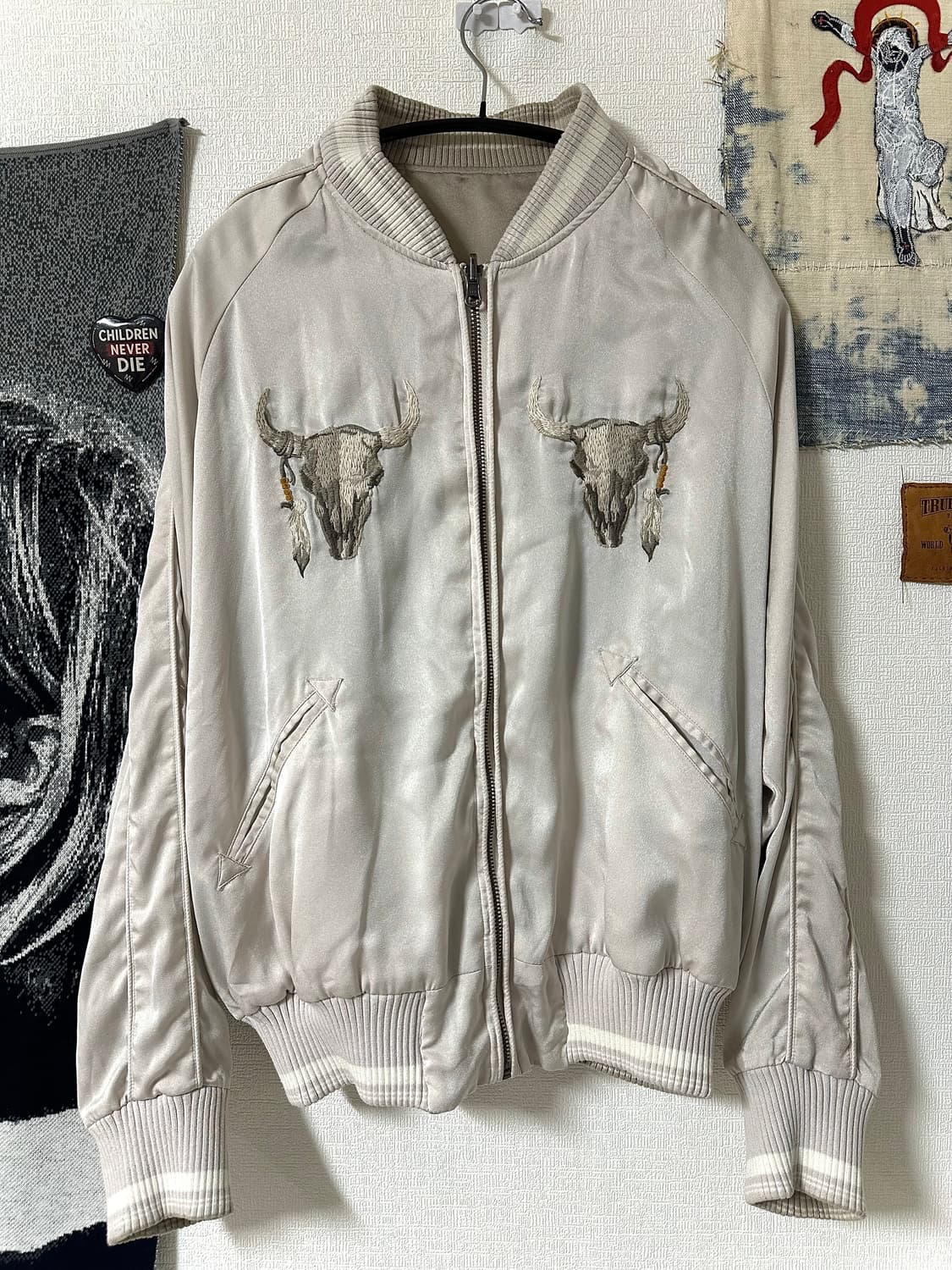 GOA 네이티브 자수 리버시블 스카잔 (인디언 헤드 & 버팔로) 상품이미지1