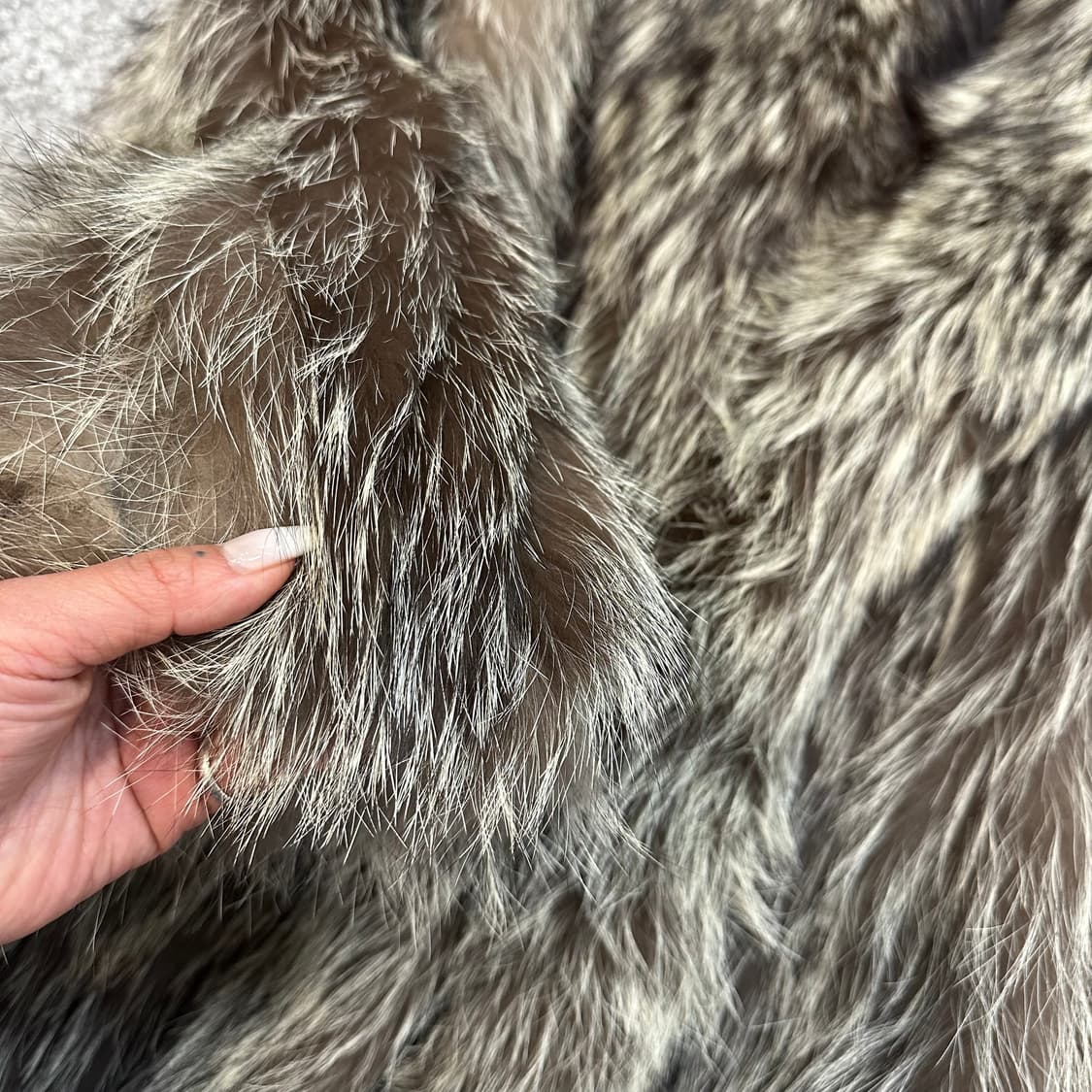 브라운 실버 사가폭스 퍼자켓L 상품이미지6