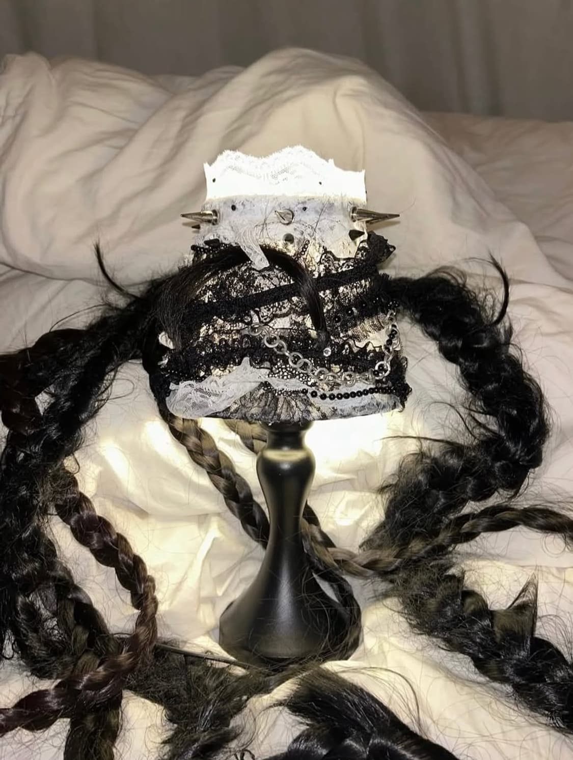 ᪗꒰ྀི ̥ ̫ Lace Stud Hair Lamp  ̫ ꒱ྀིଓ 상품이미지3