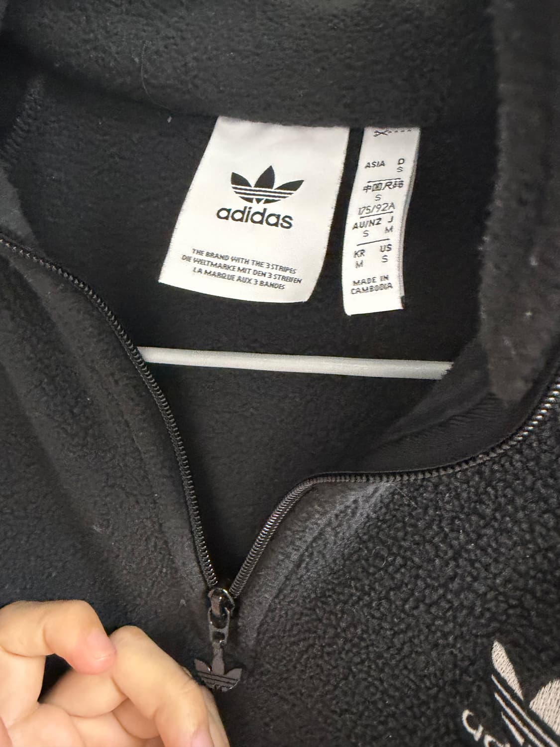 아디다스 빈티지 후리스 반집업 상품이미지3