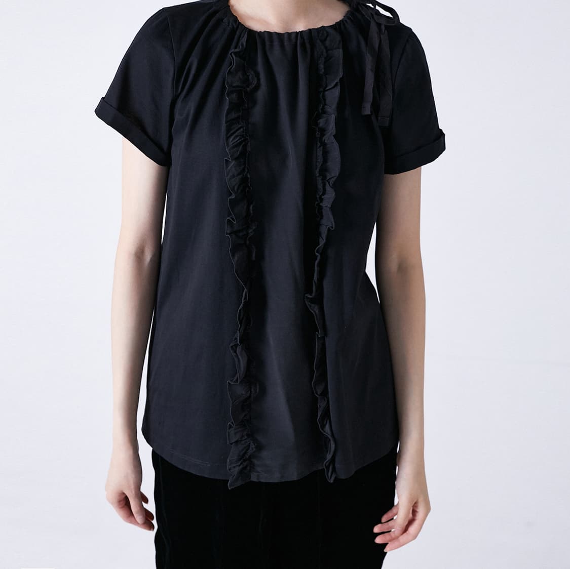 Ruffle Short Sleeve Blouse 상품이미지1