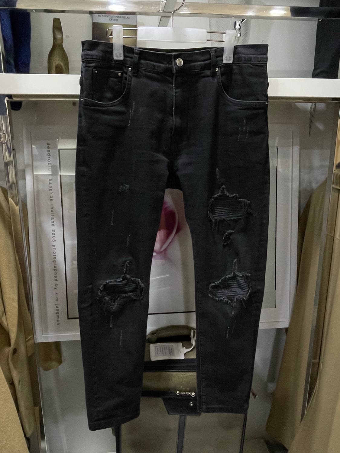 아미리/블랙 스판진팬츠(33“) 상품이미지1