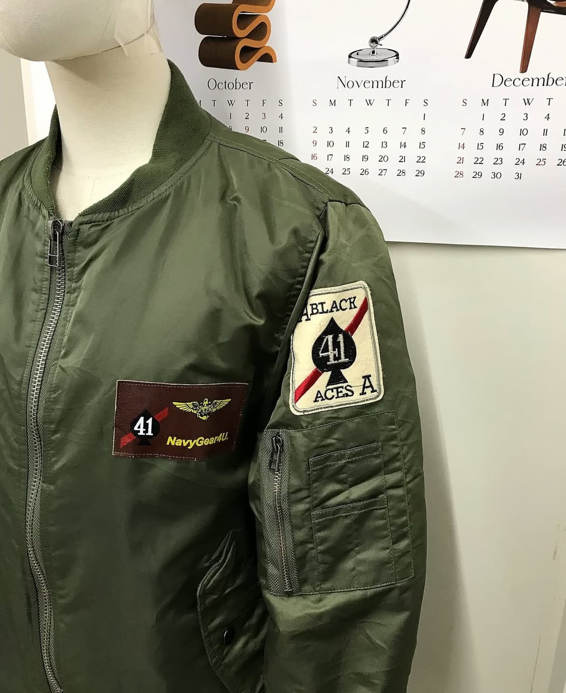 빈티지 패치 ma-1 봄버 자켓 상품이미지9