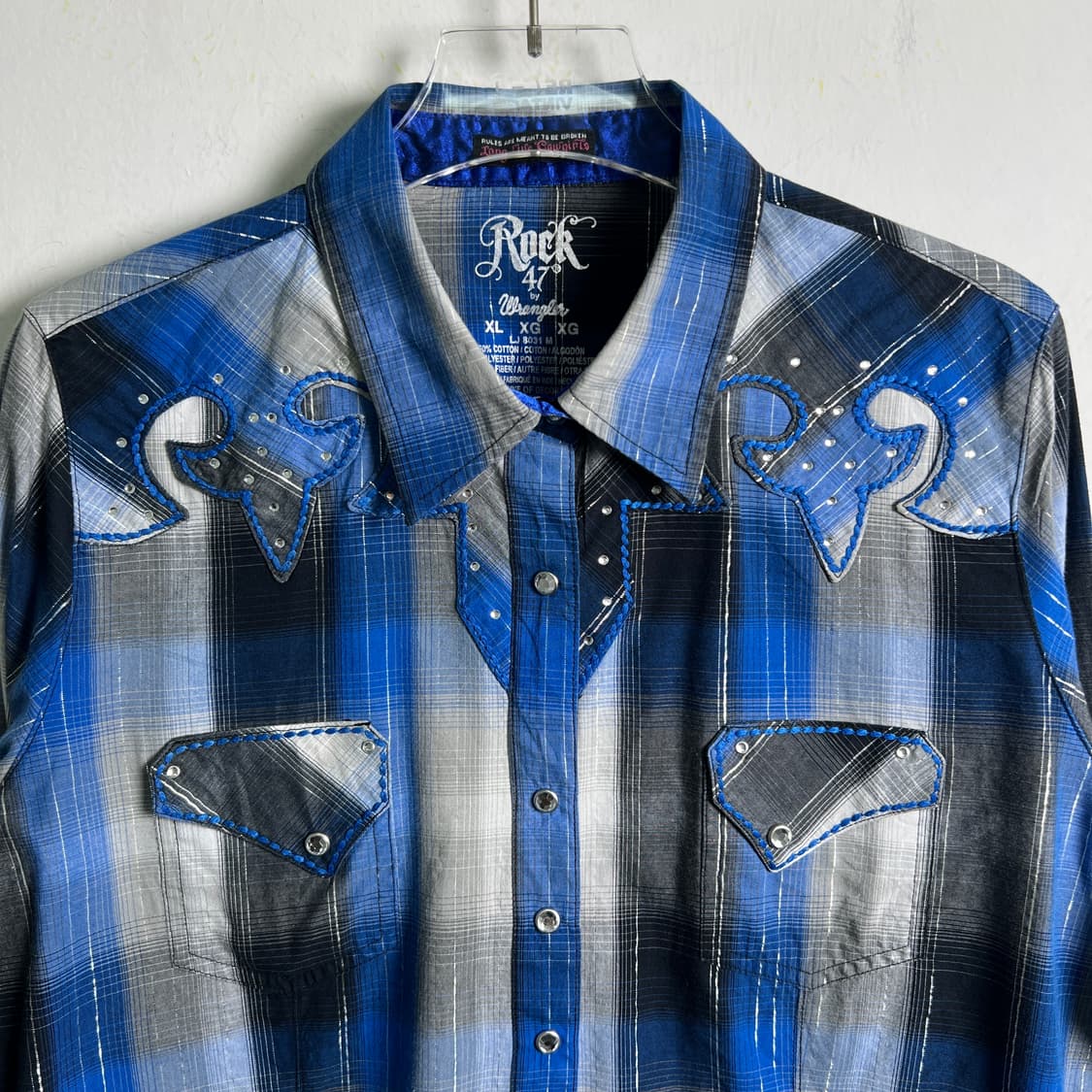 wrangler rock 47 큐빅 웨스턴 셔츠 XL 상품이미지5