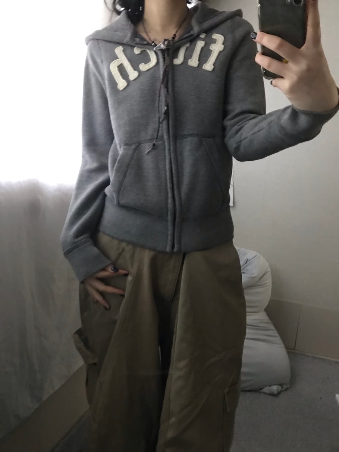 아베크롬비 그레이 후드집업 상품이미지3