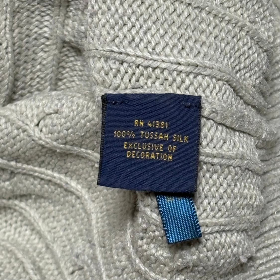 Polo Ralph Lauren 반집업 오트밀 케이블 니트 상품이미지4