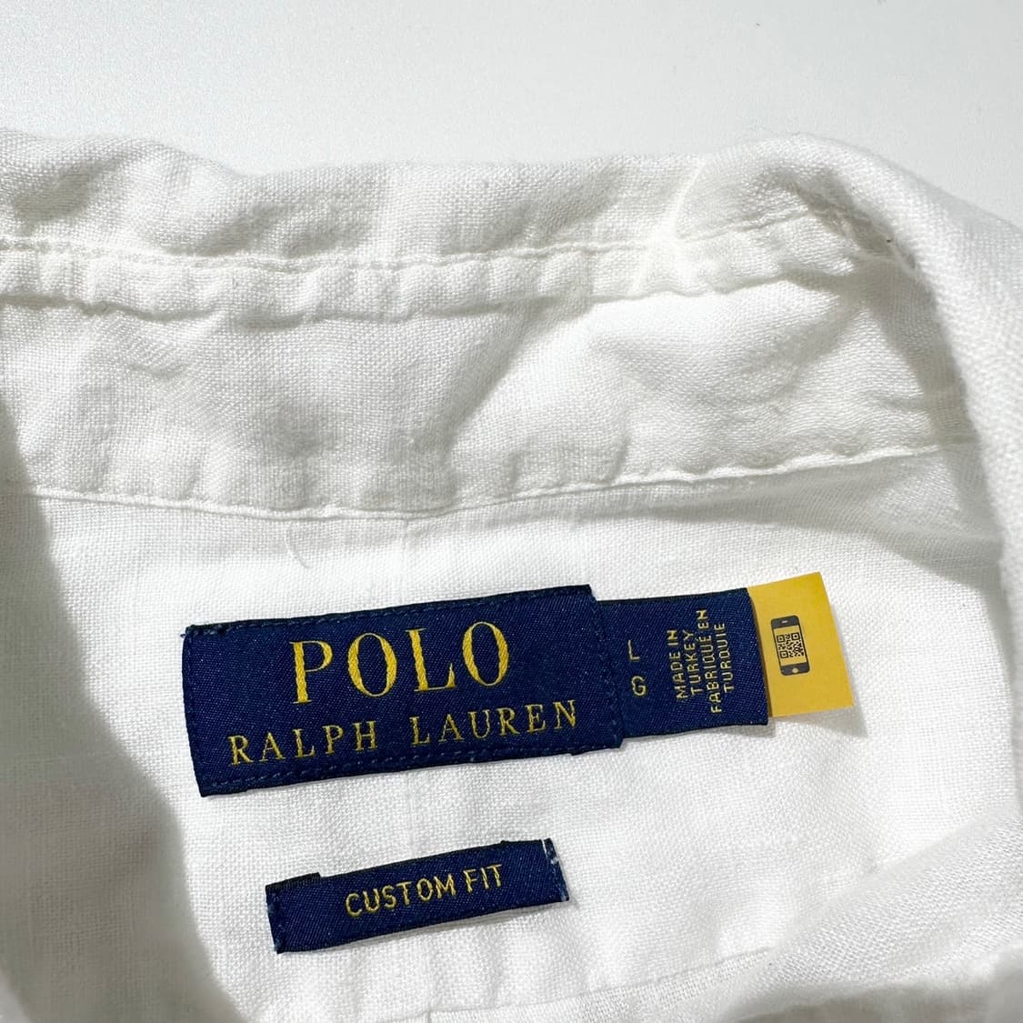 폴로 랄프로렌 린넨 셔츠 화이트 (신형QR) 상품이미지4