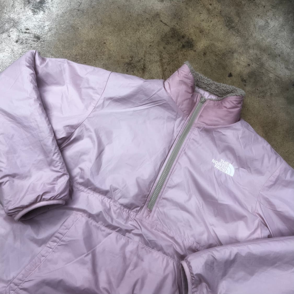 노스페이스 양면 리버시블 딸기우유 핑크 후리스 반집업  상품이미지1