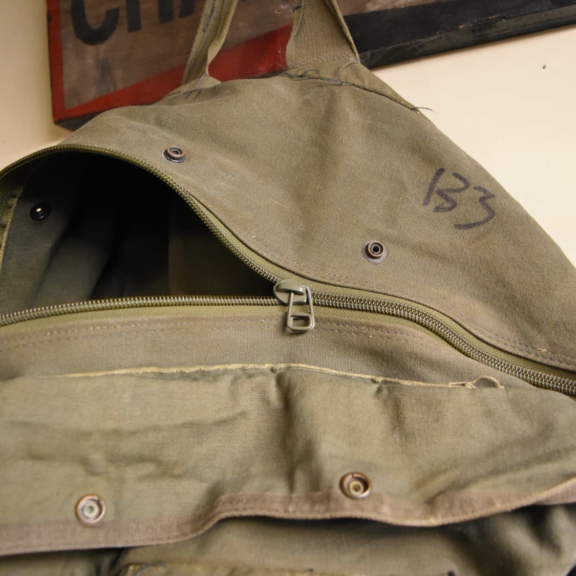 미군 오리지널 조종사 캔버스 키트백 S156 상품이미지6