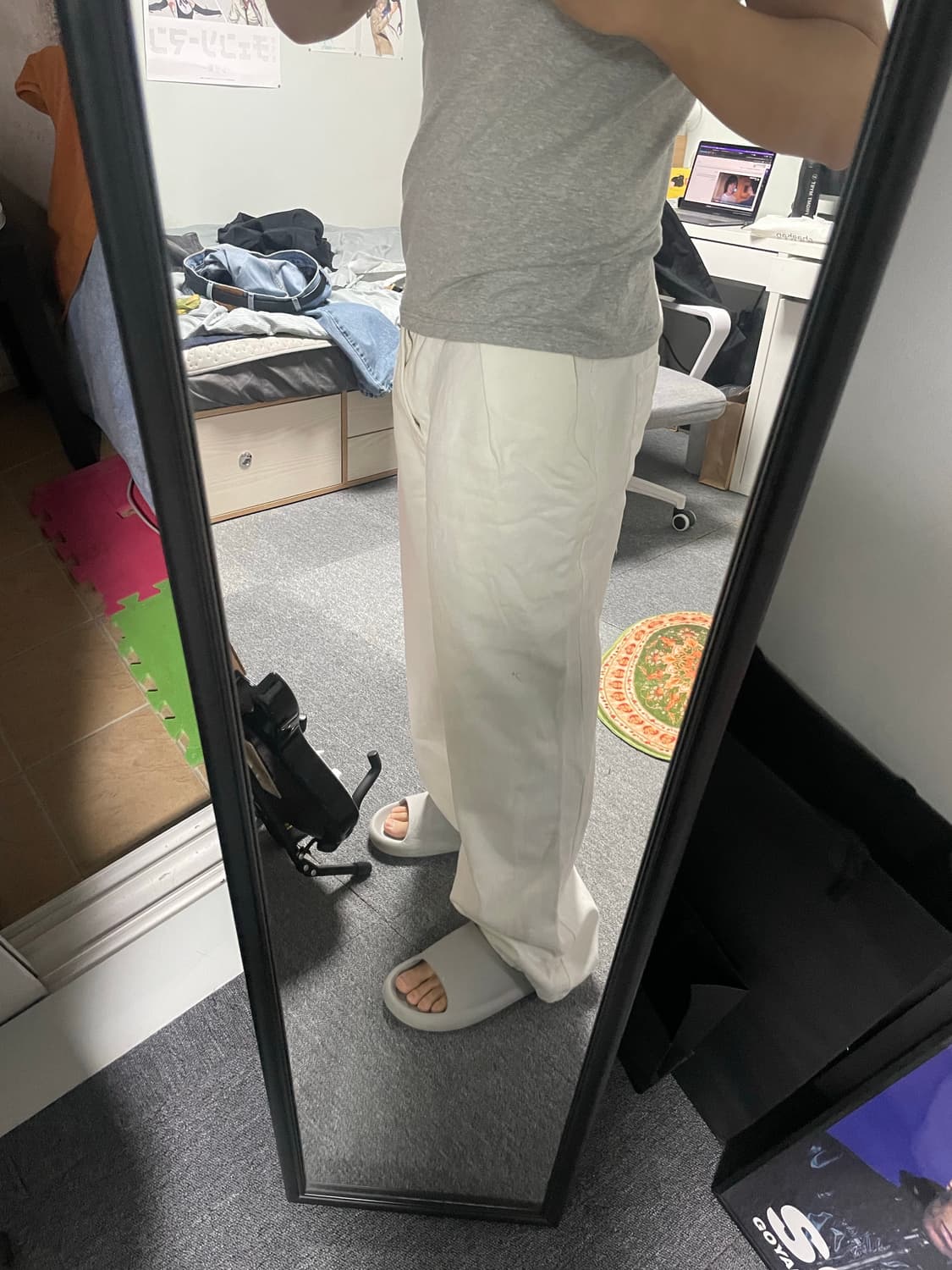 낫포너드 원턱 데님 팬츠 L 상품이미지3