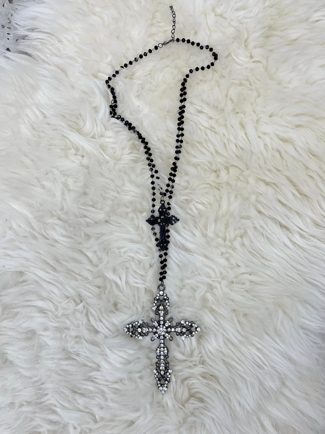 펑크 고딕 십자가 레이어드 네크리스 상품이미지3