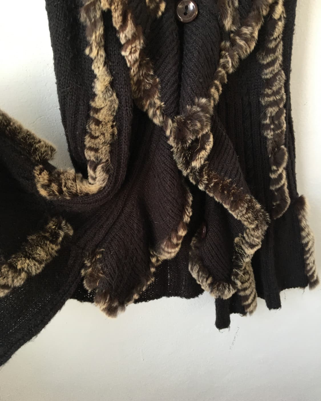 Fur layers knit vest 상품이미지5