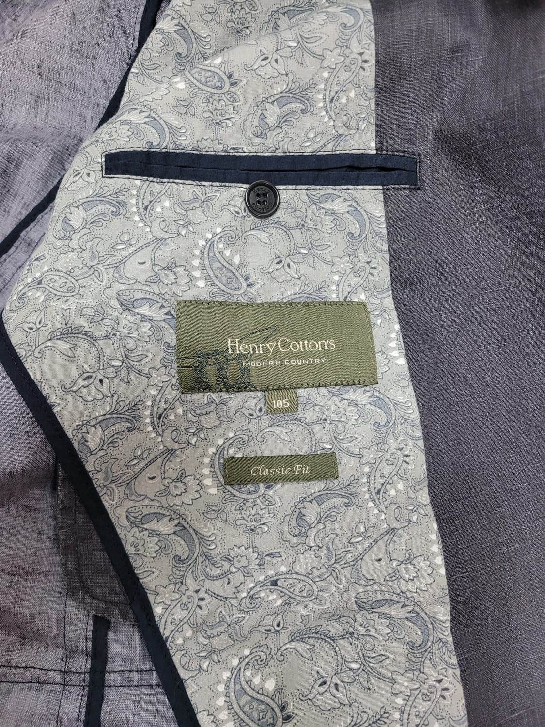 Henry Cottons 헨리코튼 린넨 블레이저 자켓 / 남 105 달걀 상품이미지8